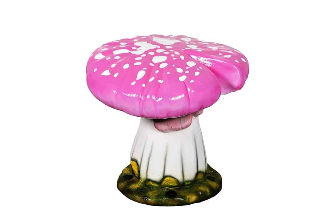 Hot Pink Top Mushroom Stool | Rental Hot Pink Top Mushroom Stool | Rental