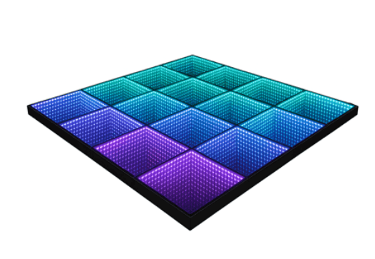 30′ x 30′ LED Infinity Illuminated Mirror Dance Floor Piece | Rental
