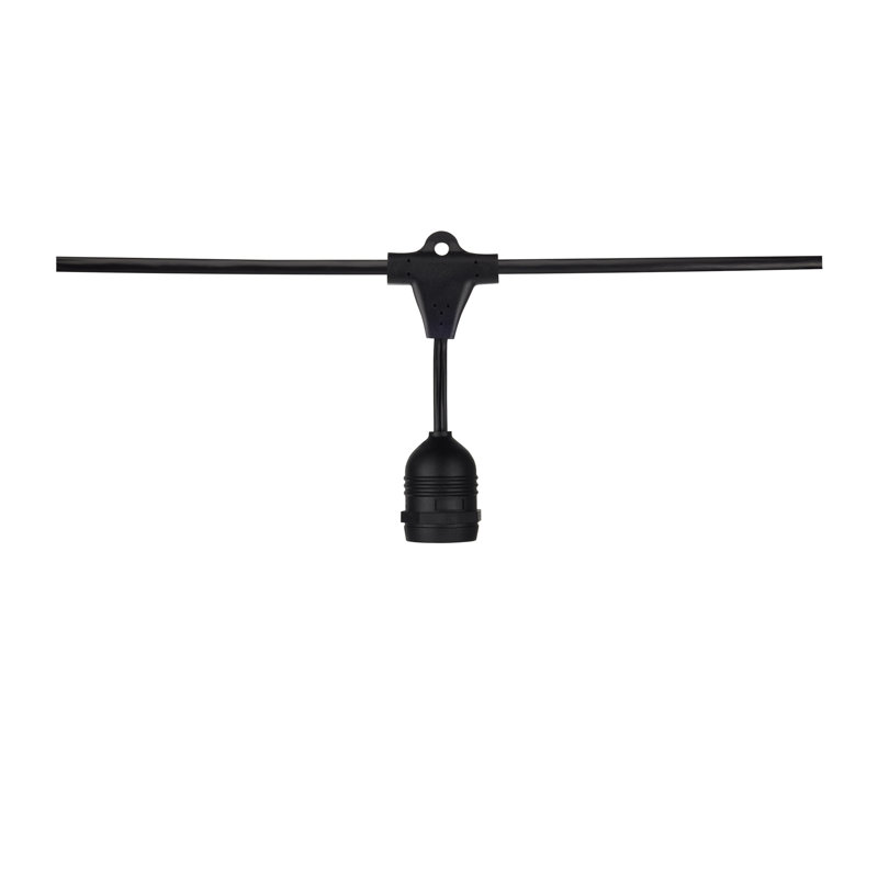 Part – 48′ Black String C9 – Large String Light Strand Only | Used – Purchase | Rental Part – 48′ Black String C9 – Large String Light Strand Only | Used – Purchase | Rental