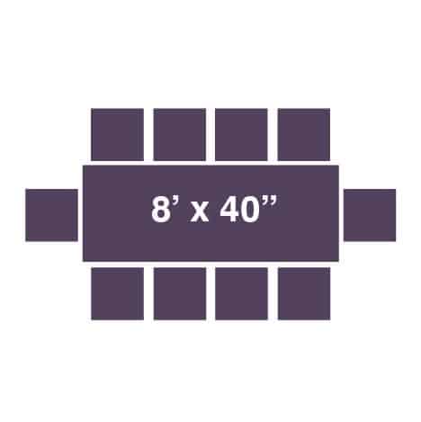 Banquet Table | Wood | Rectangle | 8′ x 40″ Queen | Used – Purchase | Rental