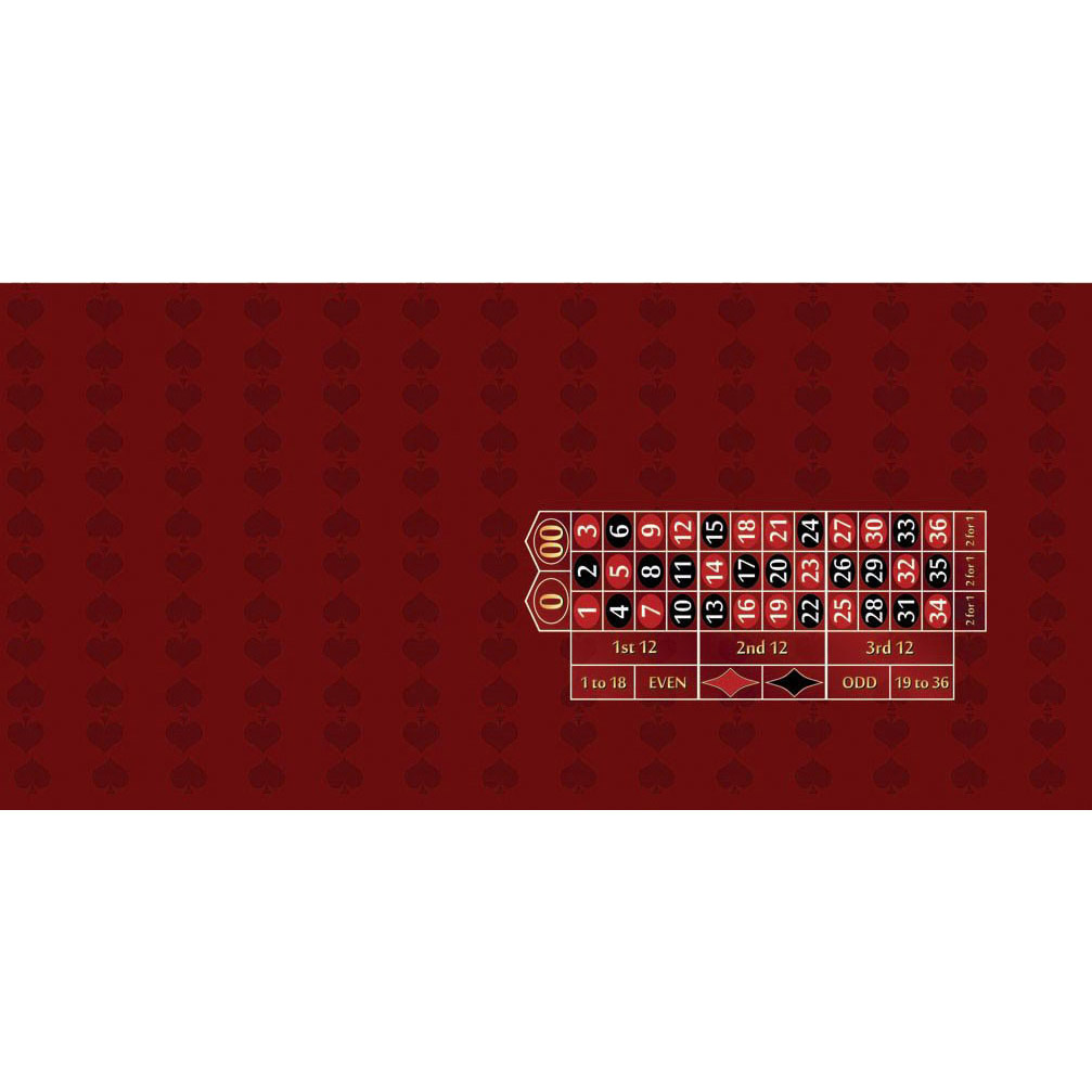 Part – 12′ Burgundy Roulette Casino Game Table Only | Rental