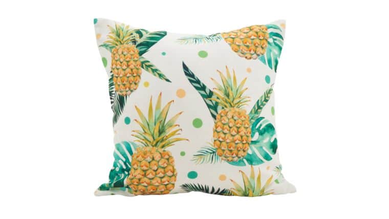 1465 – Printed Pineapple Pillow – Poly Filled | Rental