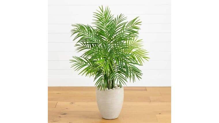 4.5’ Areca Palm Artificial Tree in Sand Colored Planter | Rental