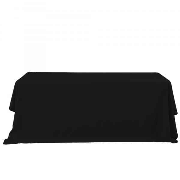 Decostar™ Economy Rectangle Polyester Table Cover 90″ x 132″ – Black | Rental