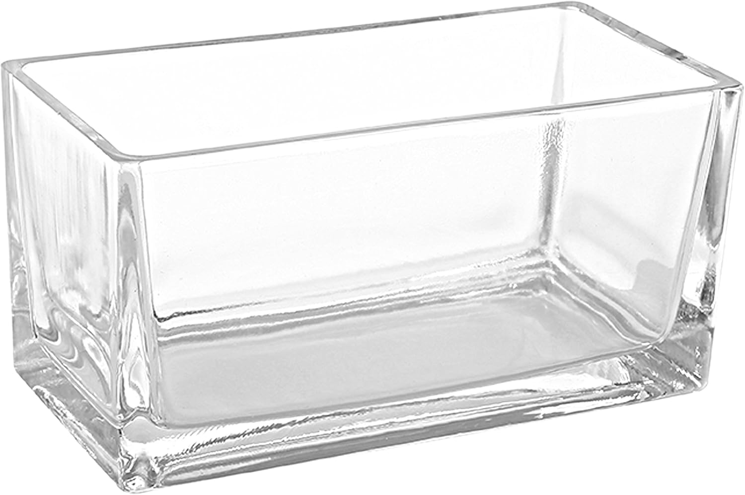 7.8 inch Modern Rectangular Glass Vase | Rental