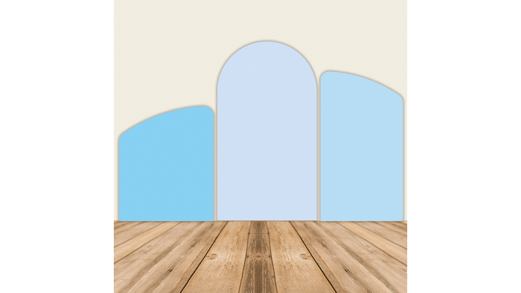 Blue Half Arch Backdrop | Rental