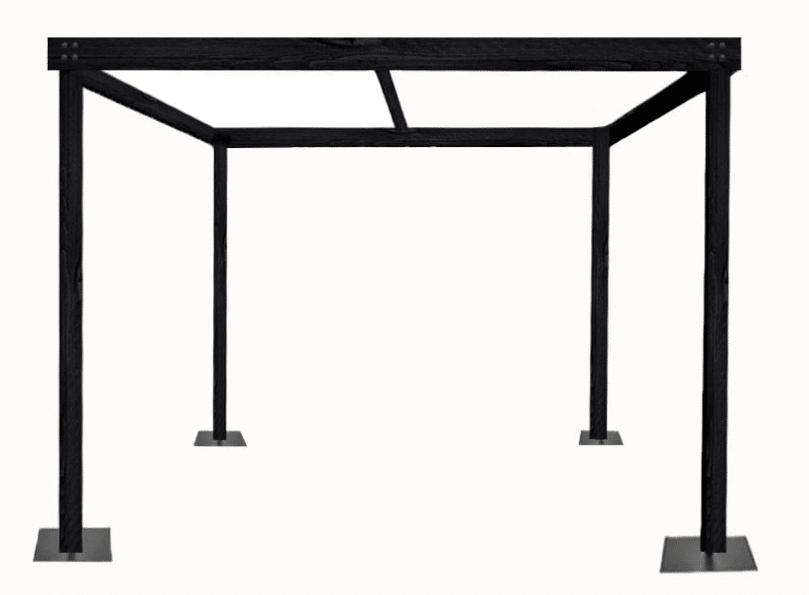Cabana – 15 x 15’w x 8’h Black Wood Cabana | Rental