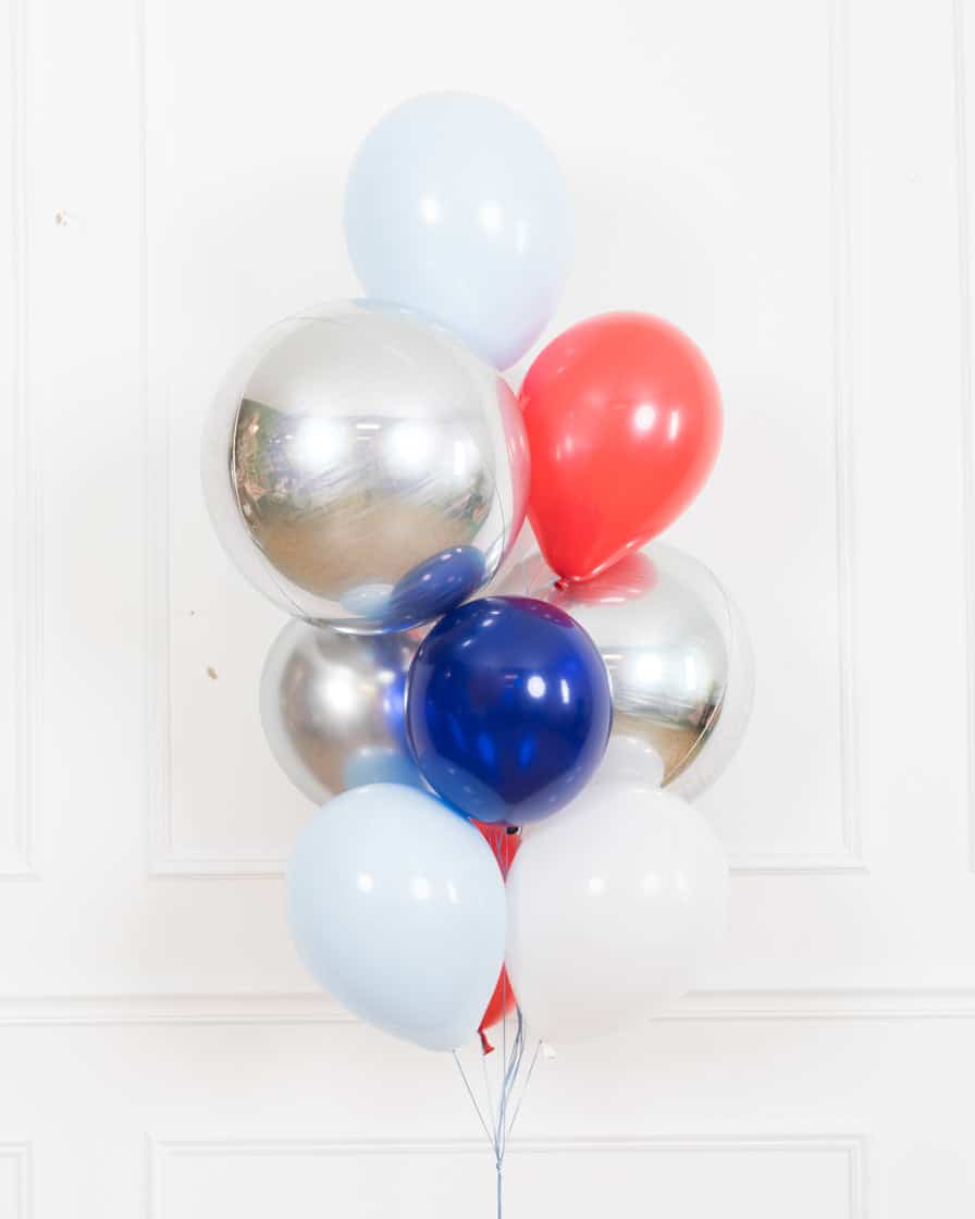 Baseball – Orb and 11in Balloons – bouquet of 10 | Rental