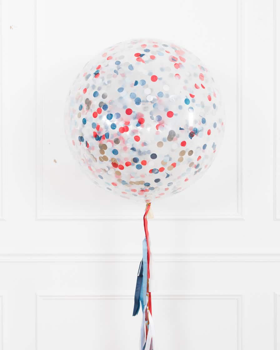 Baseball – Confetti Giant Balloon with Tassel | Rental
