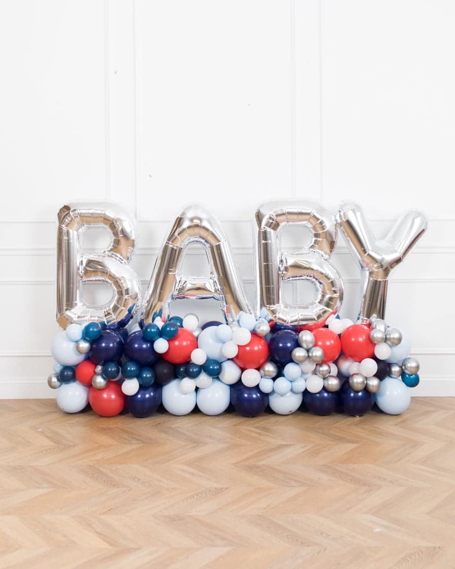 Baseball – BABY Balloon Pedestal – 4ft | Rental