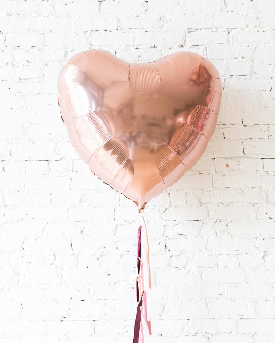 Berry Blush – 36in Heart Foil Balloon with Half-Tassel | Purchase Berry Blush – 36in Heart Foil Balloon with Half-Tassel | Purchase