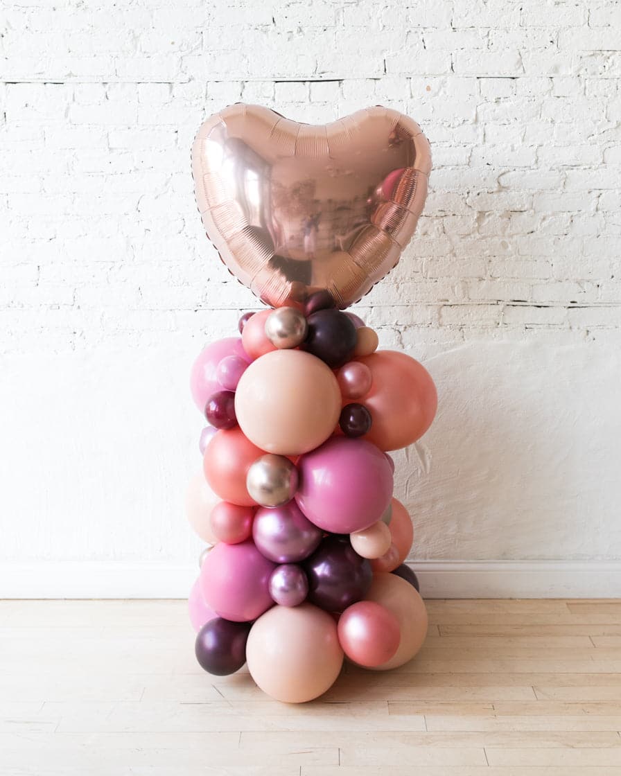 Berry Blush – Heart Balloon Column – 4ft | Purchase Berry Blush – Heart Balloon Column – 4ft | Purchase