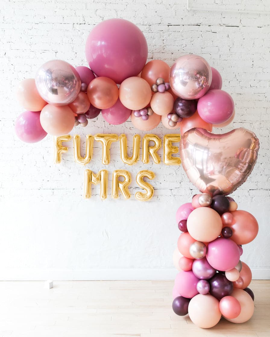 Berry Blush – Floating Balloon Arch, Foil letters & Balloon Column Set | Purchase Berry Blush – Floating Balloon Arch, Foil letters & Balloon Column Set | Purchase