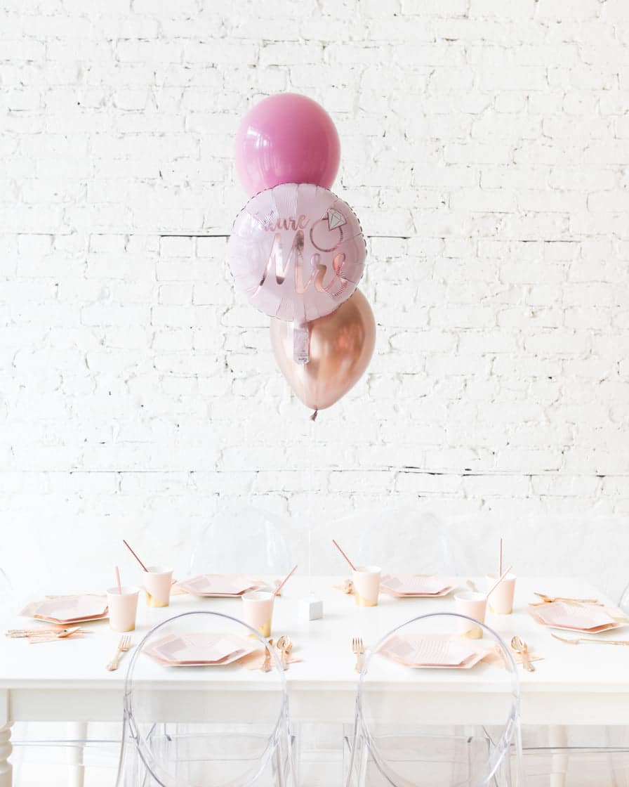Berry Blush – Future Mrs. Foil and 11in Balloons Centerpiece – bouquet of 3 | Purchase Berry Blush – Future Mrs. Foil and 11in Balloons Centerpiece – bouquet of 3 | Purchase