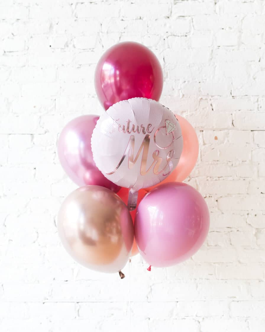 Berry Blush – Future Mrs. Foil and 11in Balloons – bouquet of 7 | Purchase Berry Blush – Future Mrs. Foil and 11in Balloons – bouquet of 7 | Purchase