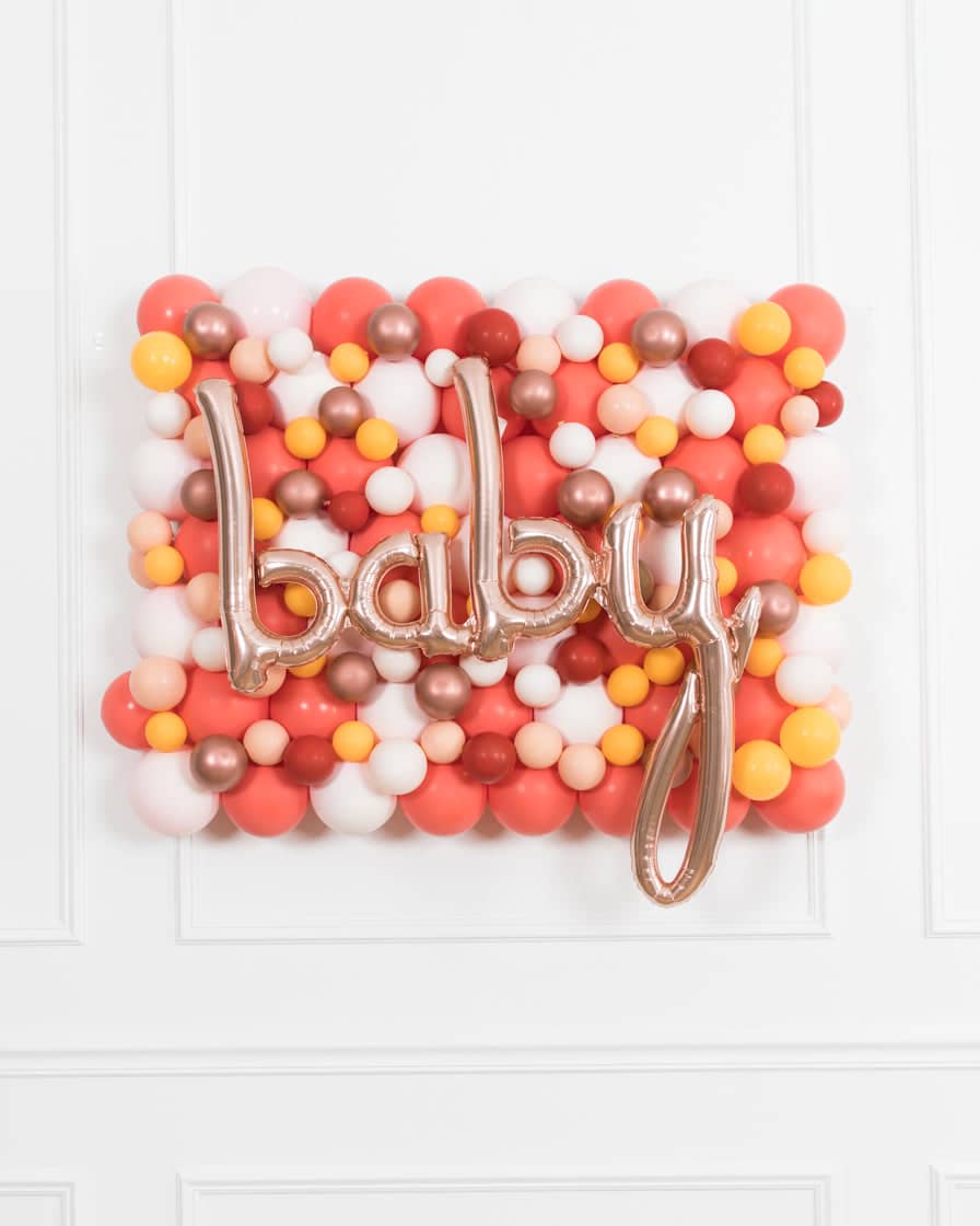 Boho Rainbow –  BABY Balloon Backdrop Board – 30inx40in | Rental