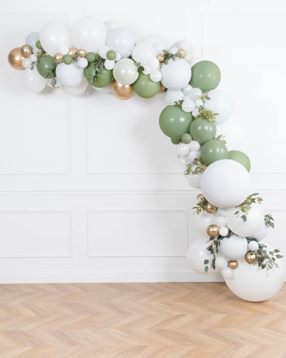 Sicilian Sips – Balloon Garland Install Piece with Greenery – 12ft | Rental