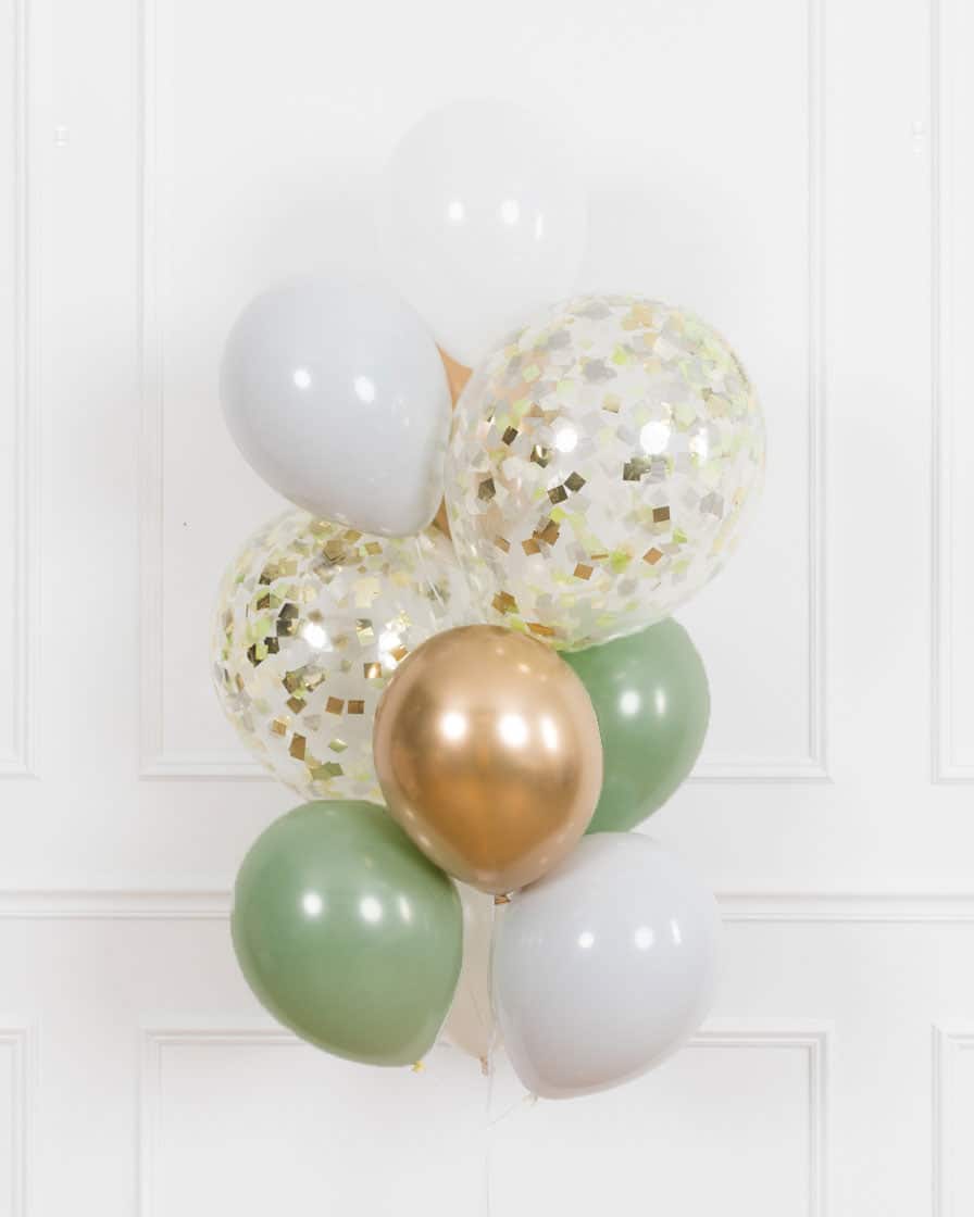 Sicilian Sips – Confetti and 11in Balloons – bouquet of 10 | Rental