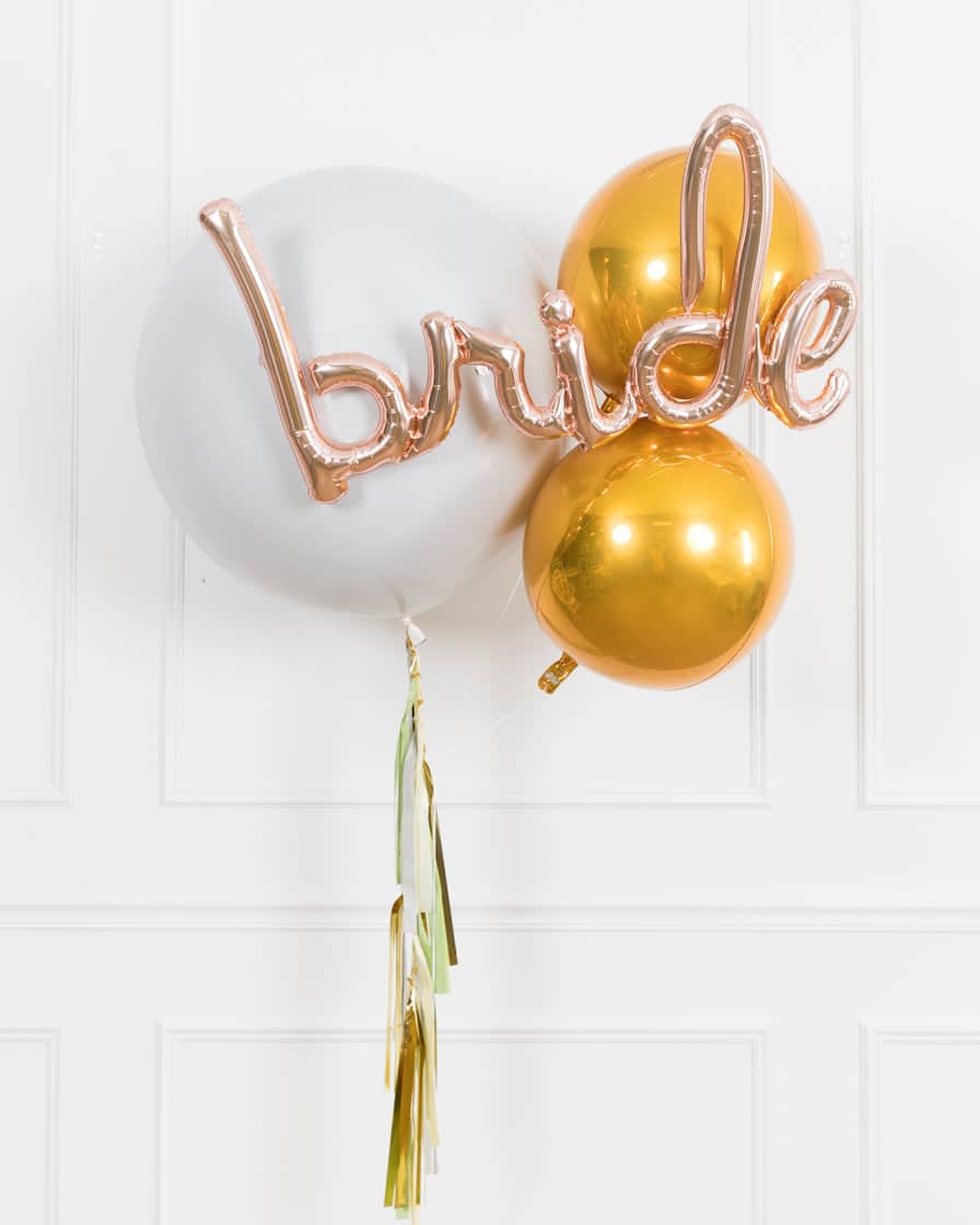 Sicilian Sips – Giant Bouquet with Bride Script + Half-Tassel | Rental