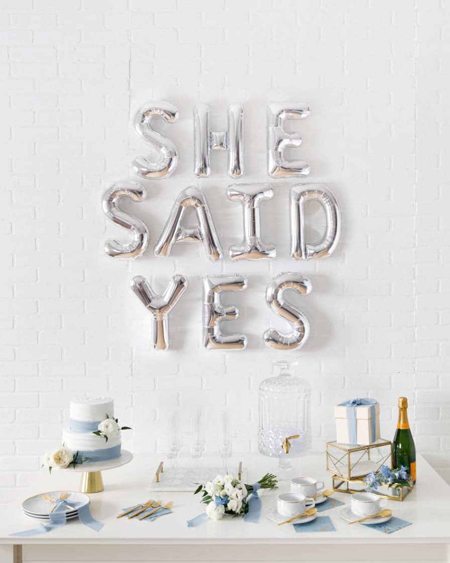 Provence – 16in SHE SAID YES Foil Banner Set | Rental