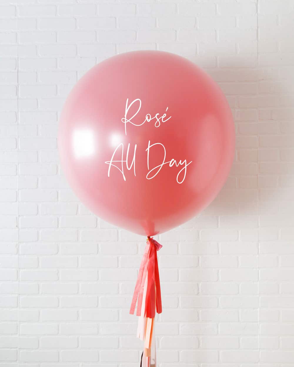 Rosé Bubbles – Personalized Bachelorette Giant Balloon with Tassel | Rental