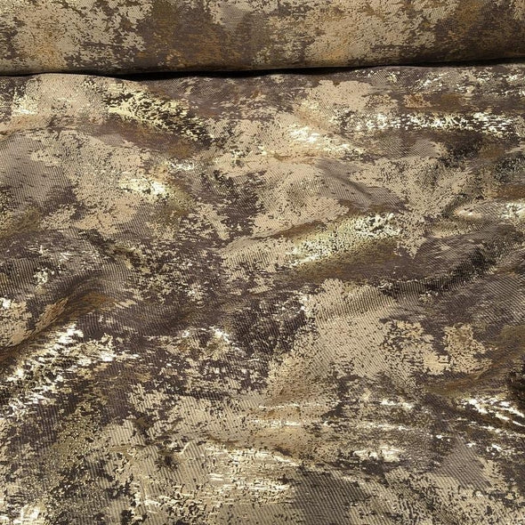 Cascade Jacquard Wholesale Fabric in Brown and Gold Cascade Jacquard Wholesale Fabric in Brown and Gold