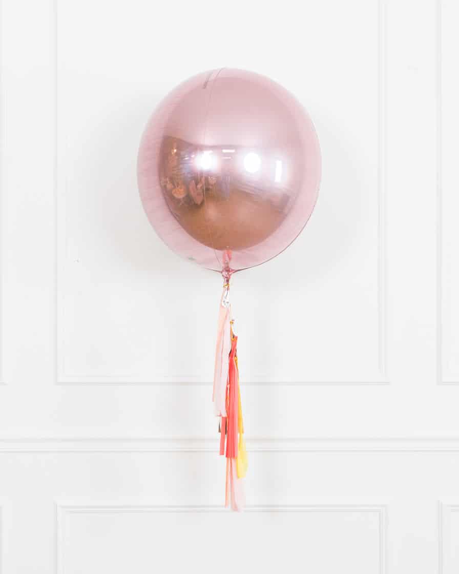 Citrus – 21in Orb Foil Balloon with Half-Tassel | Rental