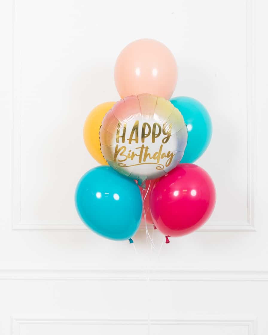 Office Birthday Party – Happy Birthday Foil and 11in Bouquet of 7 | Rental Office Birthday Party – Happy Birthday Foil and 11in Bouquet of 7 | Rental