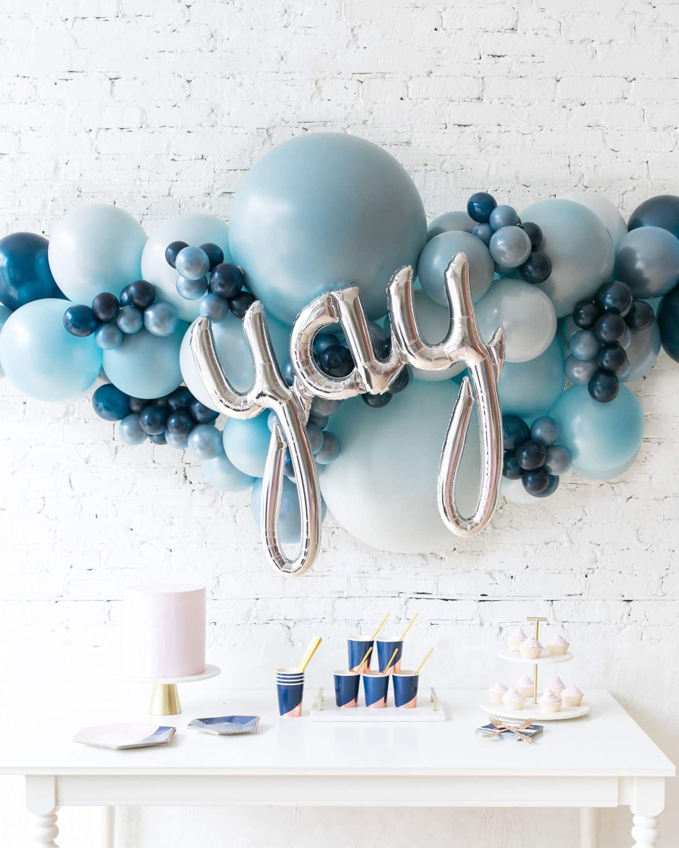 Soft Blue Palette YAY Balloon Garland | Rental