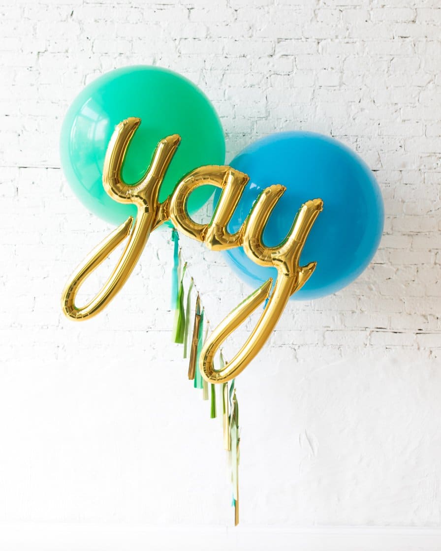 GIFT-Green & Blue Giant Yay Bouquet | Rental