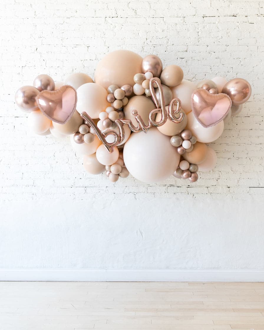Customizable – BRIDE Backdrop Balloon Garland Install Piece | Purchase Customizable – BRIDE Backdrop Balloon Garland Install Piece | Purchase