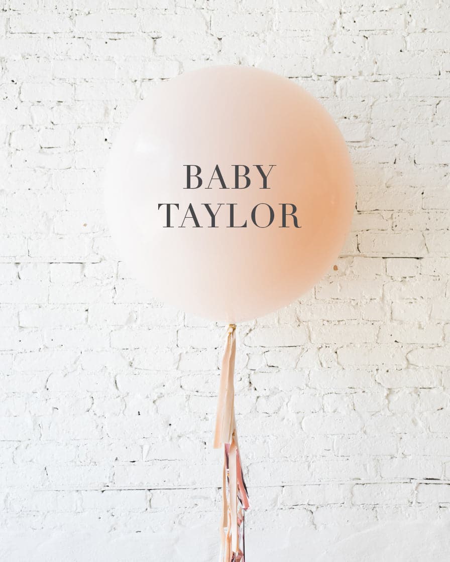 Glam Tan – Personalized Balloon with Tassel | Rental