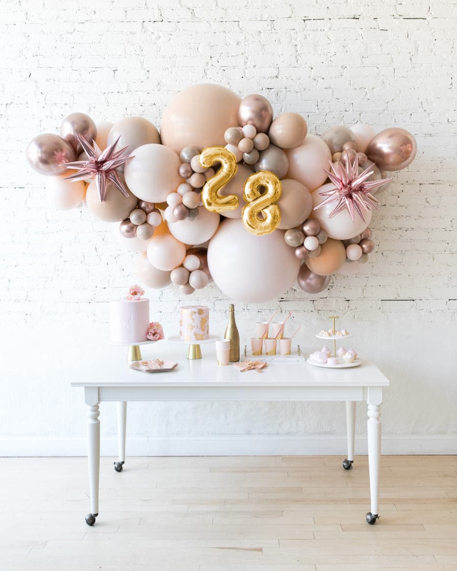 Glam Tan – Number Backdrop Balloon Garland Install Piece | Purchase Glam Tan – Number Backdrop Balloon Garland Install Piece | Purchase
