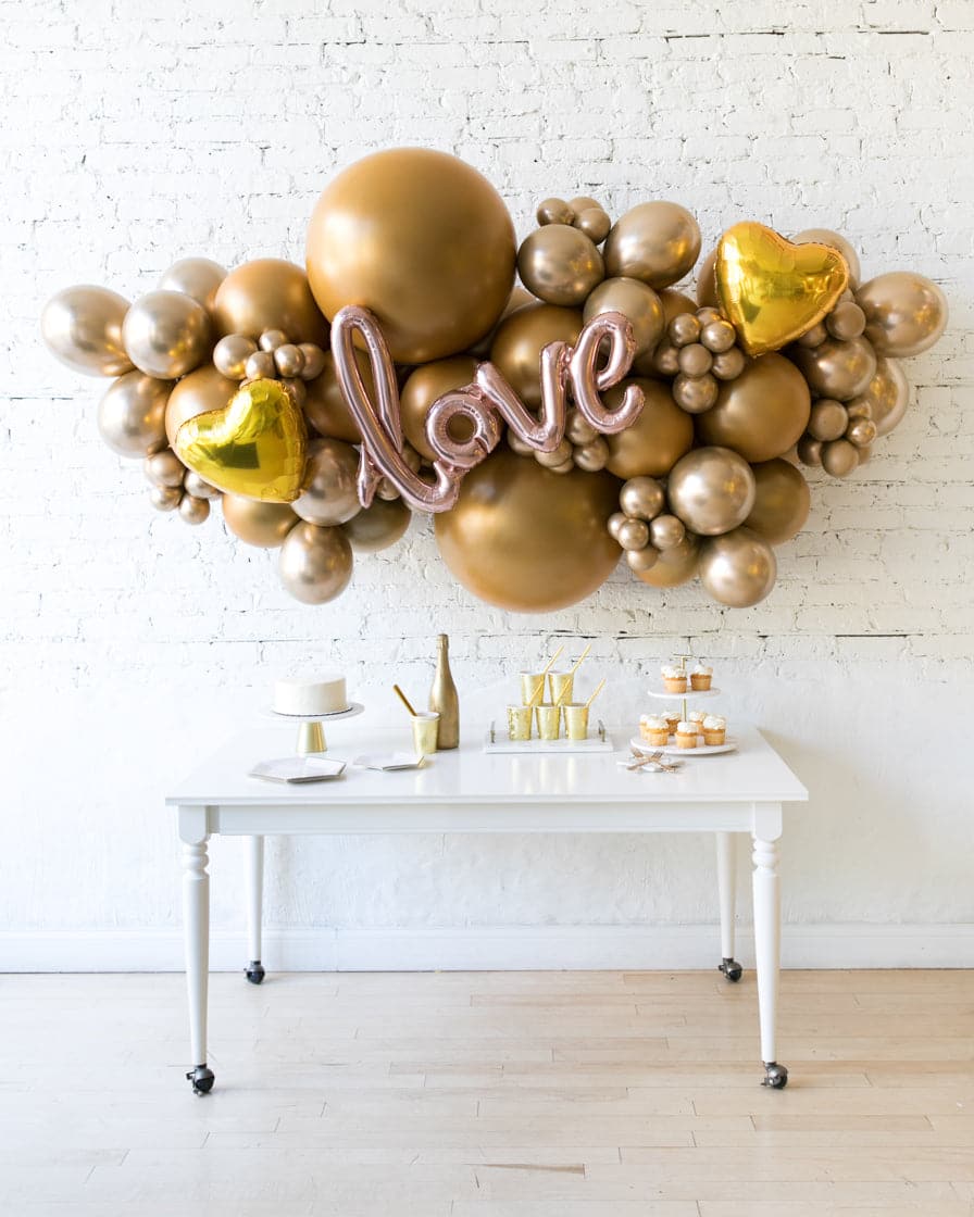 Golden – LOVE Backdrop Balloon Garland Install Piece | Purchase Golden – LOVE Backdrop Balloon Garland Install Piece | Purchase