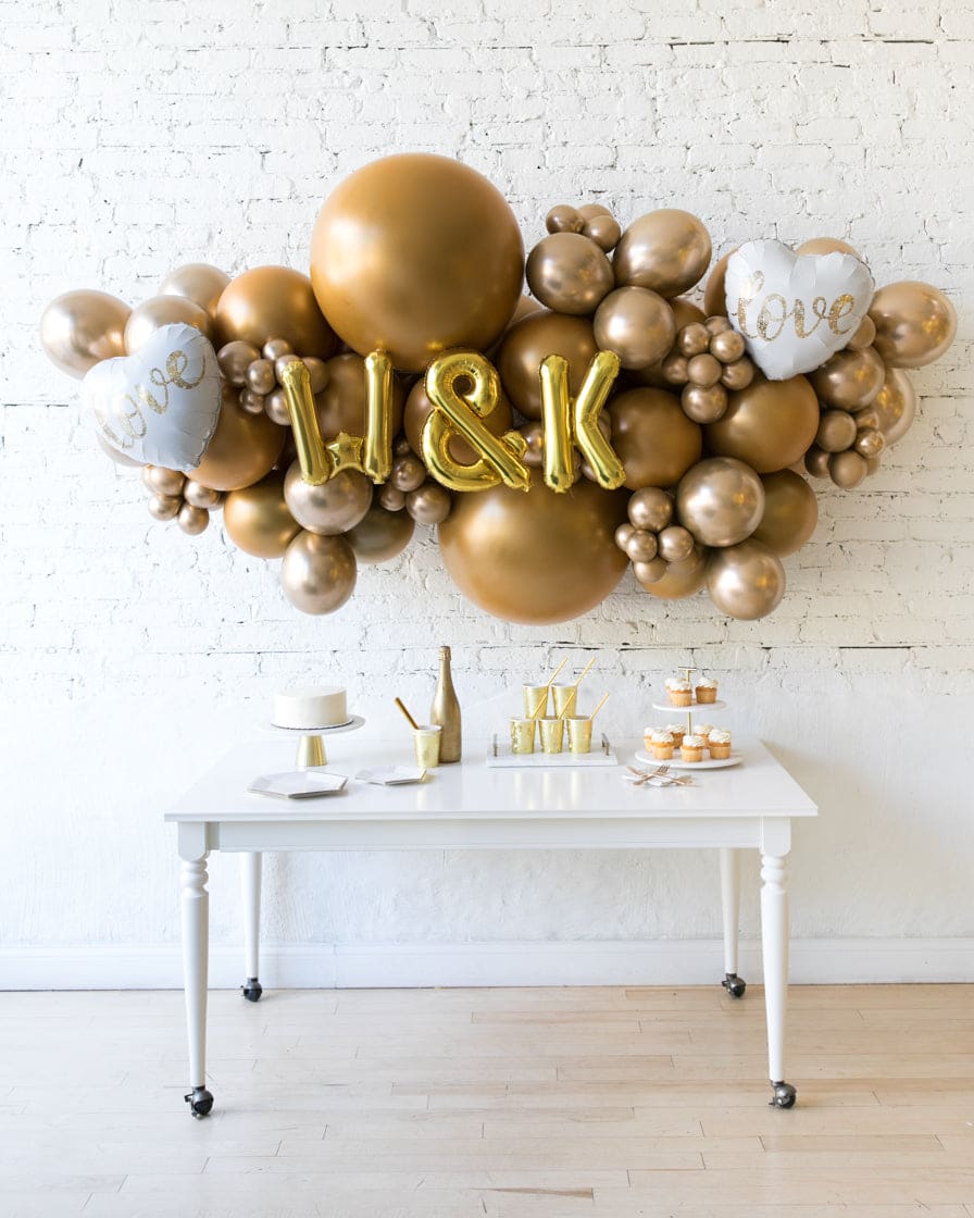 Golden – Personalized Backdrop Balloon Garland Install Piece – 6ft | Purchase Golden – Personalized Backdrop Balloon Garland Install Piece – 6ft | Purchase