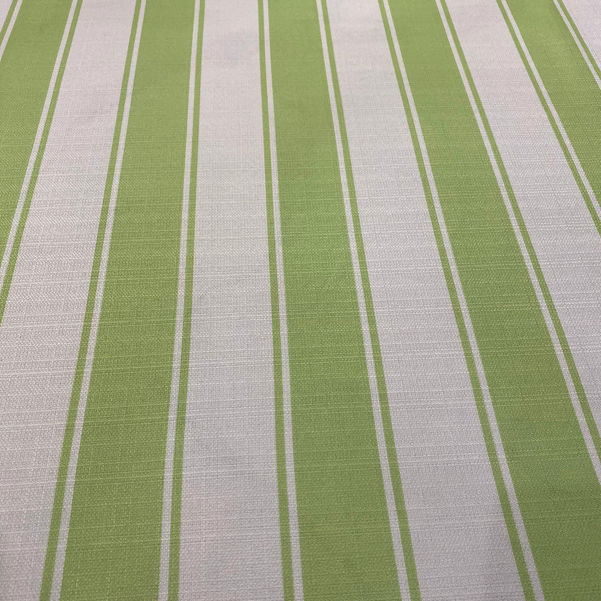 Cabana Stripe (Slub Print) Wholesale Fabric in Green / White Cabana Stripe (Slub Print) Wholesale Fabric in Green / White