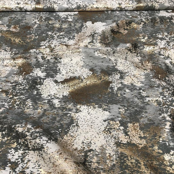 Cascade Jacquard Wholesale Fabric in Grey and Gold Cascade Jacquard Wholesale Fabric in Grey and Gold