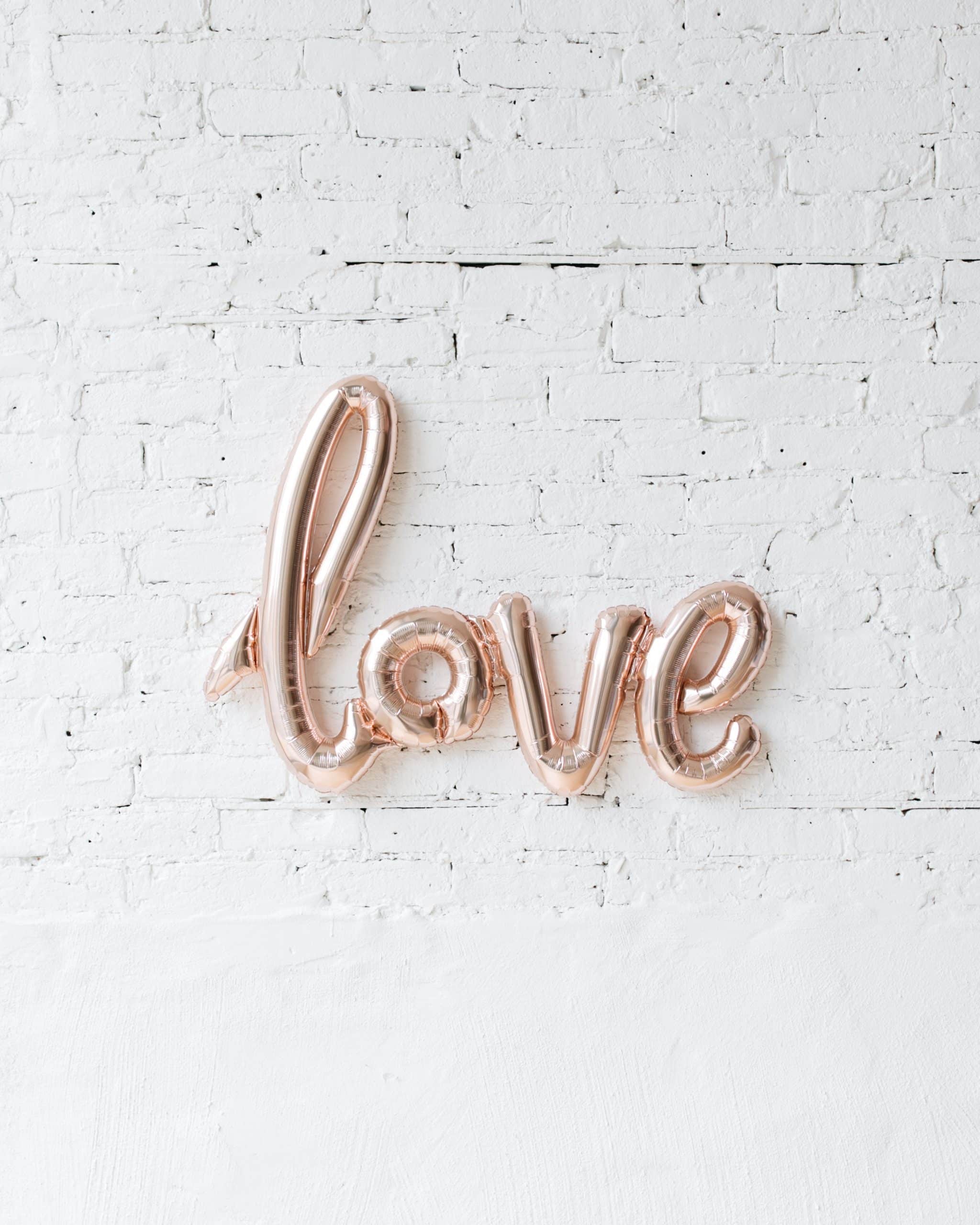 40in Rose Gold Love Script | Purchase 40in Rose Gold Love Script | Purchase