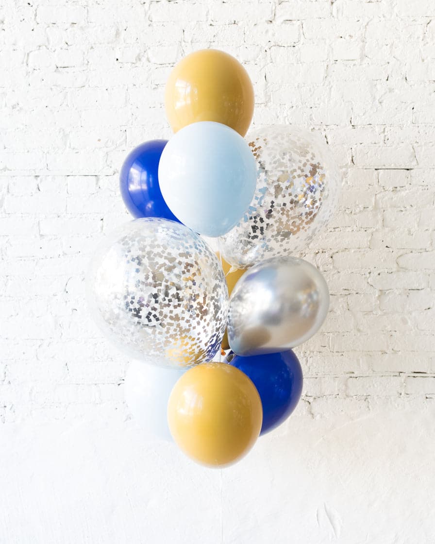 Mid Century Hues – Confetti and 11in Balloons – bouquet of 10 | Rental