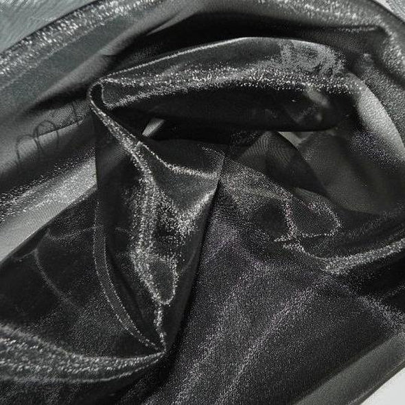 Crystal Organza Wholesale Fabric in Black Crystal Organza Wholesale Fabric in Black