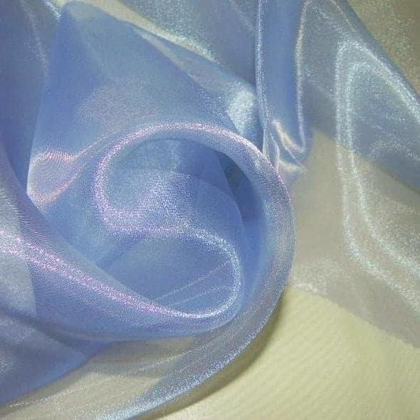 Crystal Organza Wholesale Fabric in Blue D 124 Crystal Organza Wholesale Fabric in Blue D 124