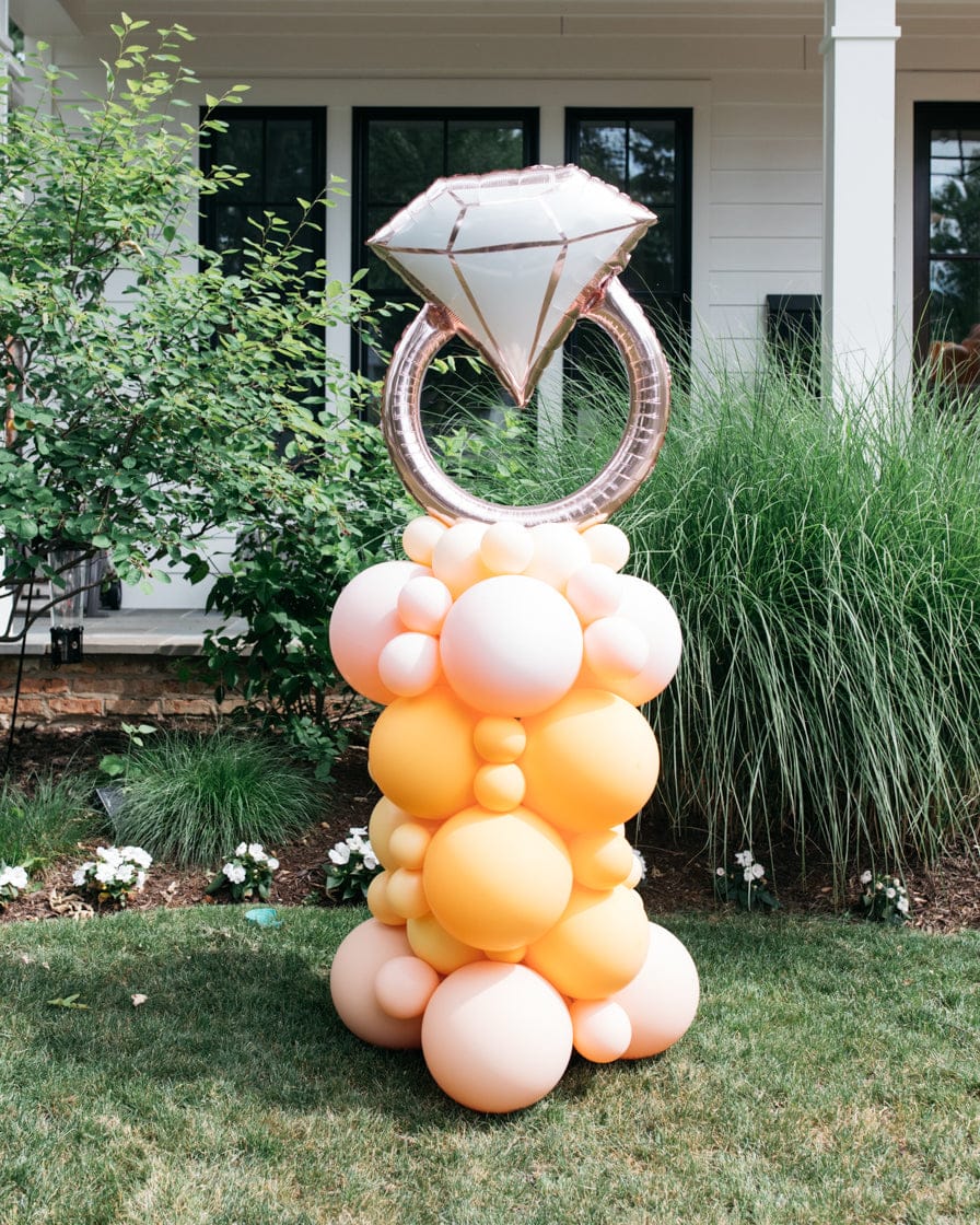 OUTDOOR – Bridal – Balloon Column with Diamond Ring Foil – 4ft | Purchase OUTDOOR – Bridal – Balloon Column with Diamond Ring Foil – 4ft | Purchase