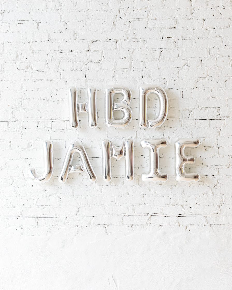 16in Rose Gold “HBD Name” Foil Letters Set | Rental 16in Rose Gold “HBD Name” Foil Letters Set | Rental