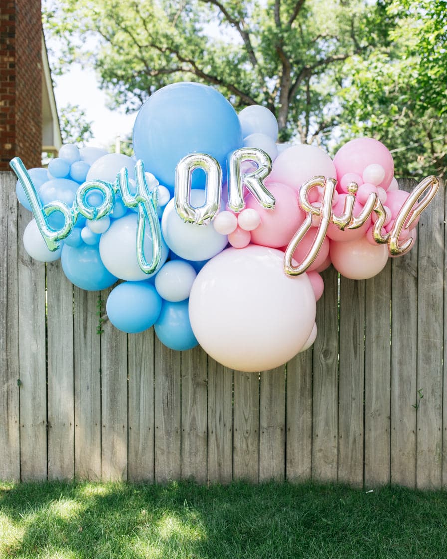 OUTDOOR – Boy or Girl Balloon Install Piece with Foils – 6ft | Rental