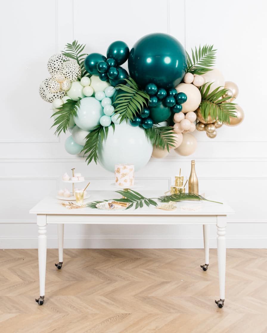 Serengeti – Balloon Backdrop Install Piece with Greenery – 6ft | Rental
