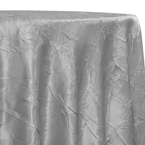 Crush Satin (Bichon) Table Linen in Silver 606 | Rental