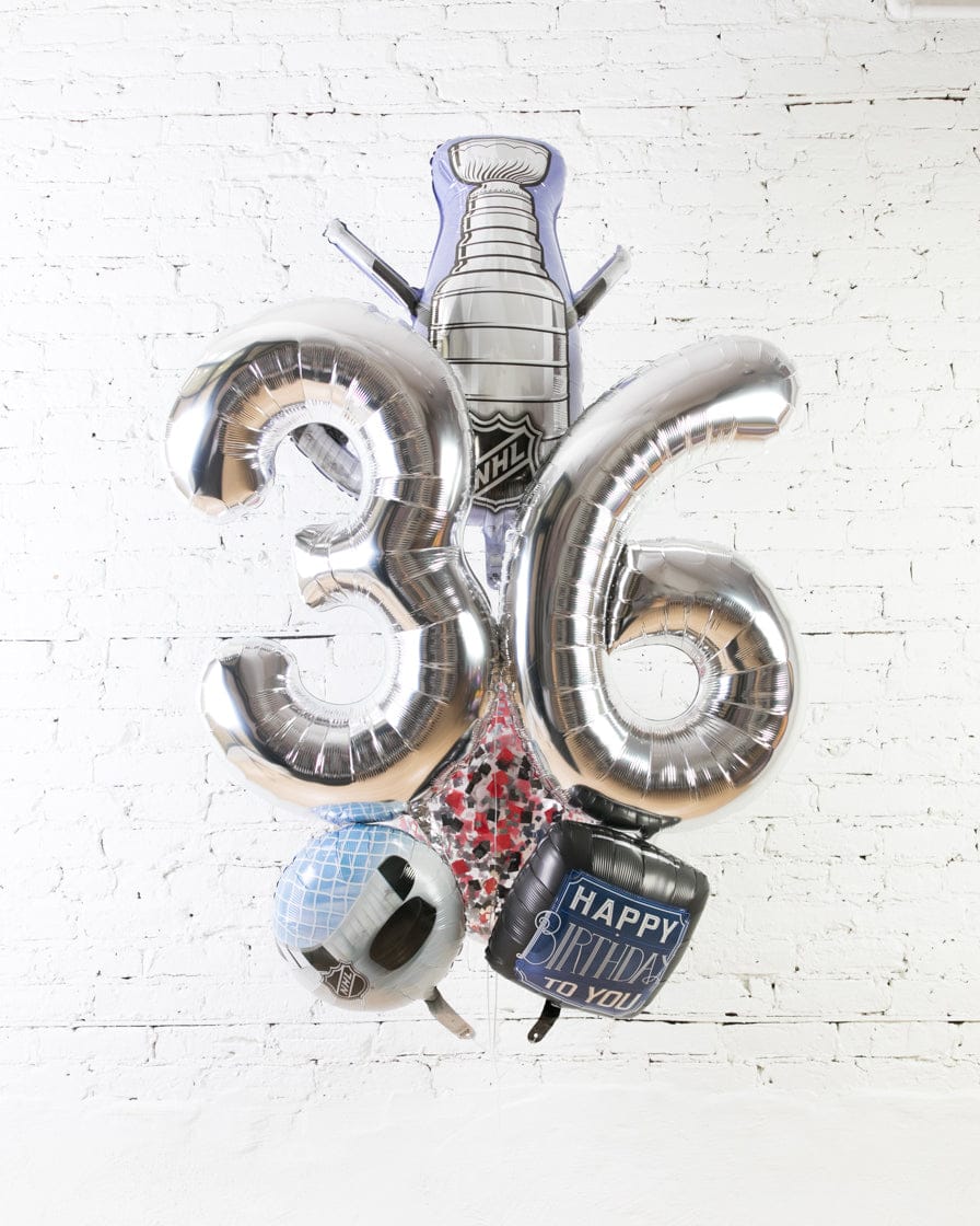 GIFT-Hockey Theme Double Digit Birthday Bouquet | Rental GIFT-Hockey Theme Double Digit Birthday Bouquet | Rental