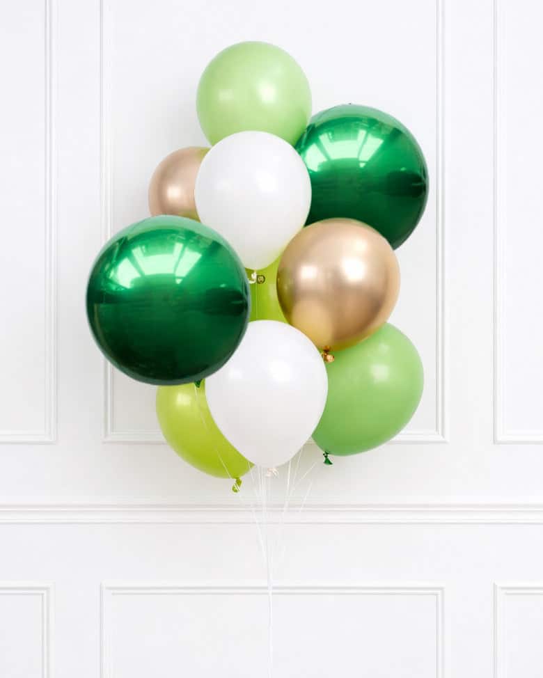 St. Patrick’s Day – Orb and 11in Balloons – bouquet of 10 | Rental