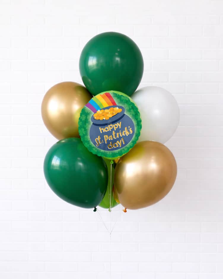St. Patrick’s Day – Foil and 11in Balloon Bouquet | Rental