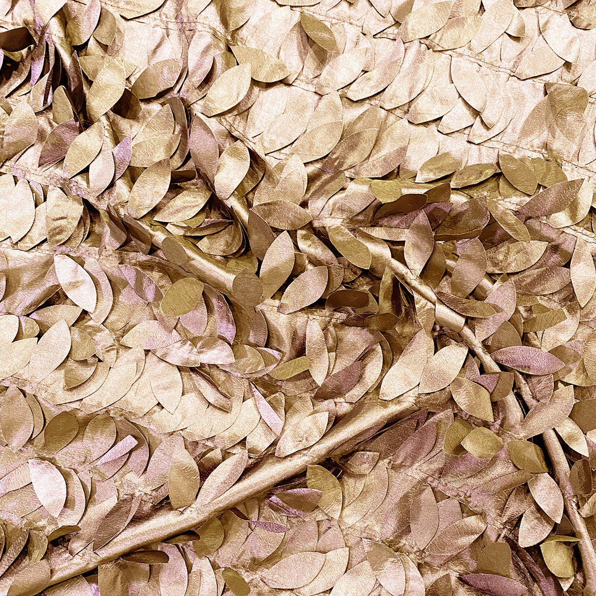 Leaf Hanging Taffeta Wholesale Fabric in Taupe and Gold Leaf Hanging Taffeta Wholesale Fabric in Taupe and Gold